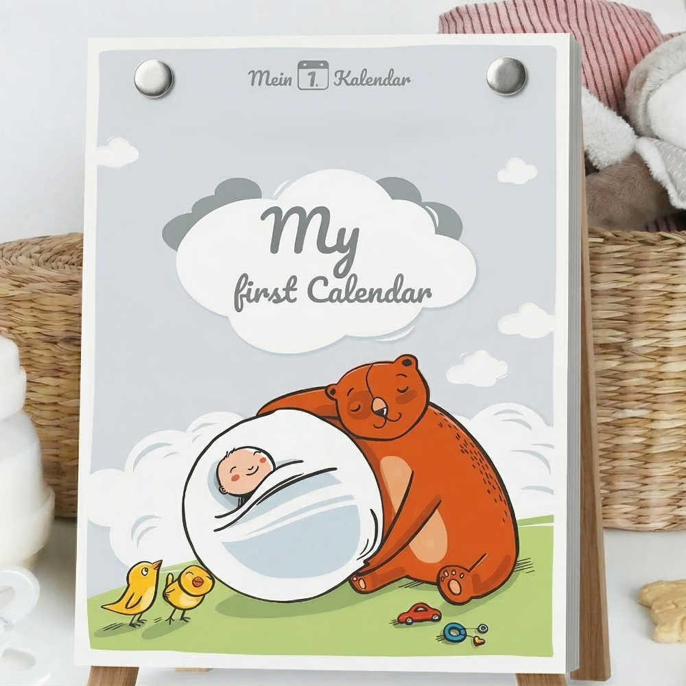Changing table calendar for the first year of life