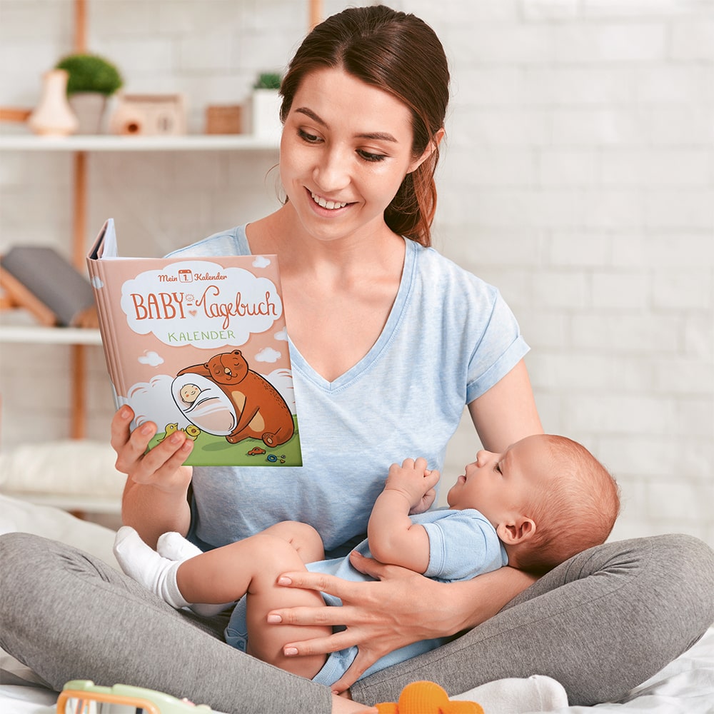 Mein 1. Kalender Baby Tagebuch Geschenk zur Geburt