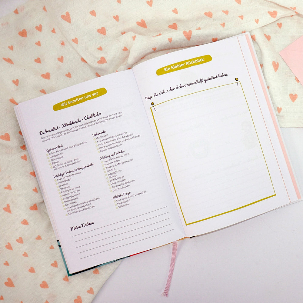 Schwangerschaftstagebuch was aendert sich Checkliste Kliniktasche 