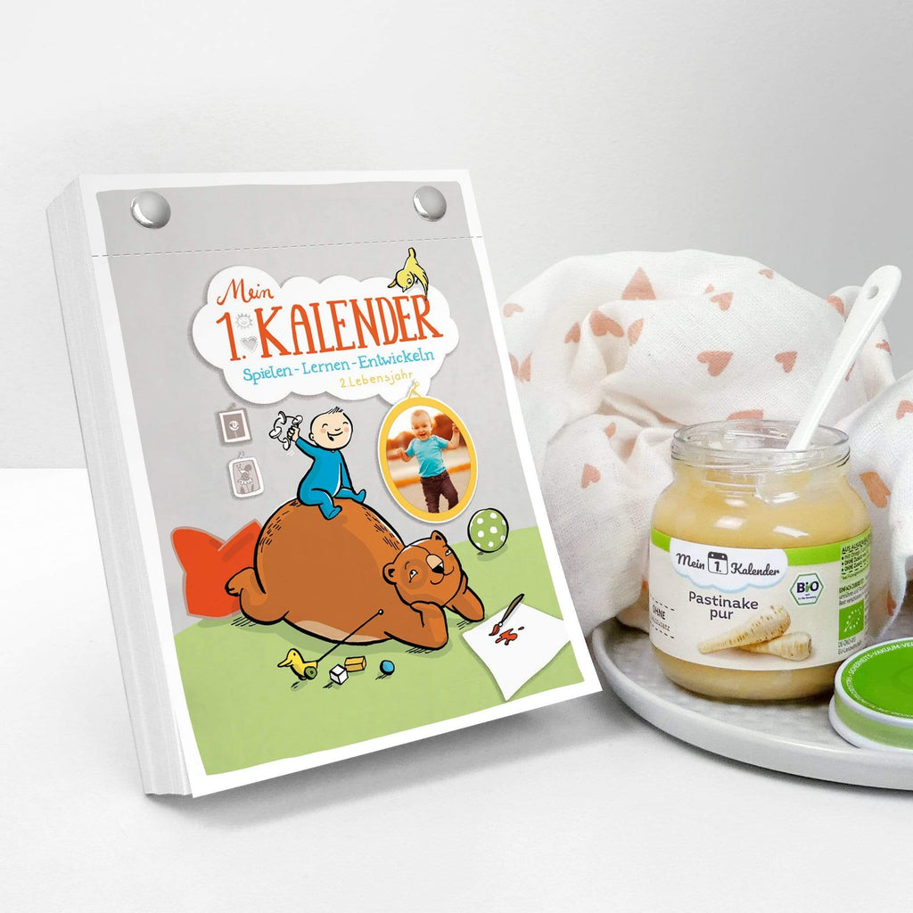 Mein erster Kalender Grau / Junge Mein 1. Kalender ® | Spielen – Lernen – Entwickeln 2. Lebensjahr