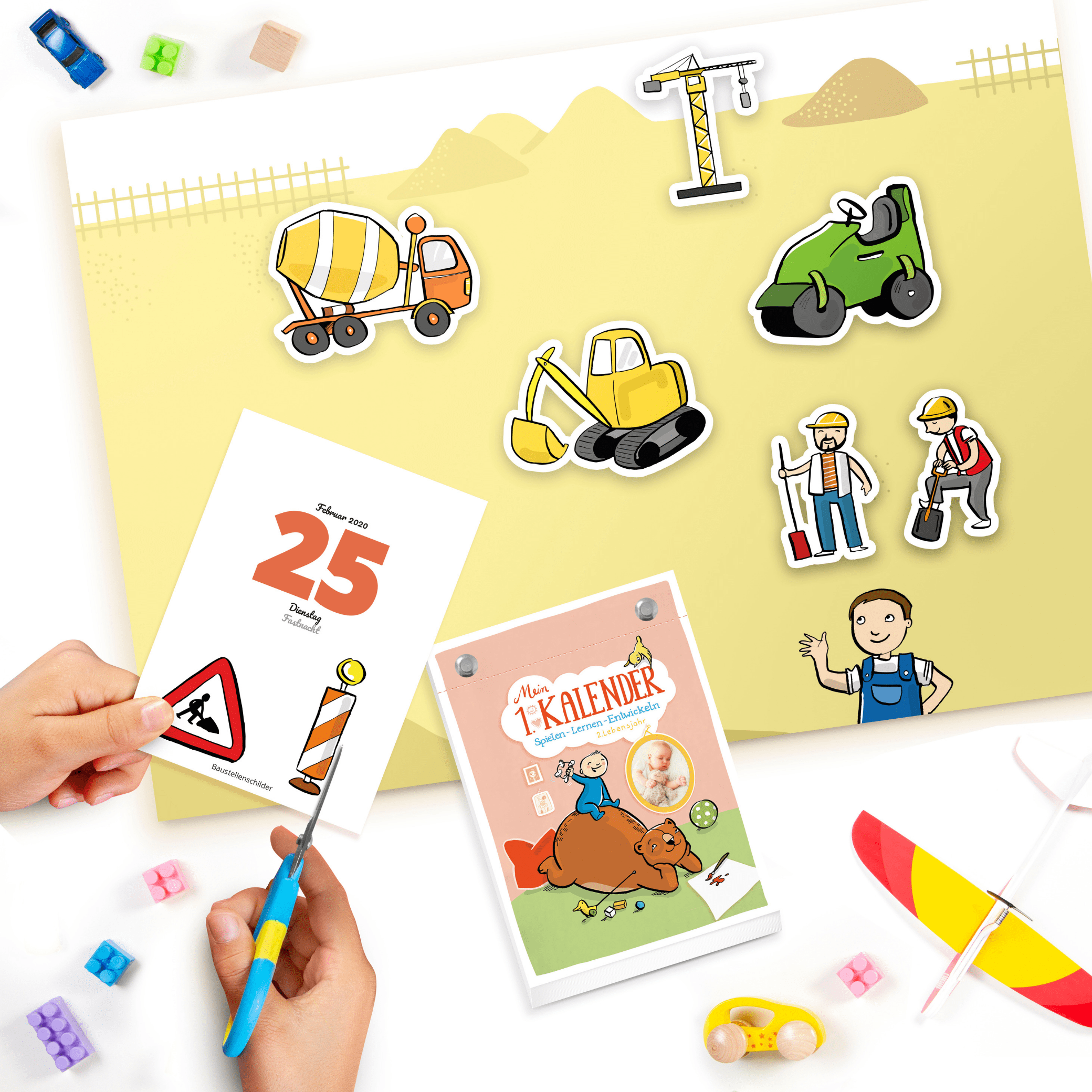 Mein erster Kalender Grau / Junge Mein 1. Kalender ® | Spielen – Lernen – Entwickeln 2. Lebensjahr