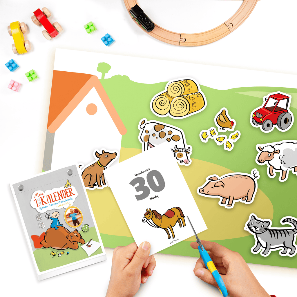 Mein erster Kalender Grau / Junge Mein 1. Kalender ® | Spielen – Lernen – Entwickeln 2. Lebensjahr