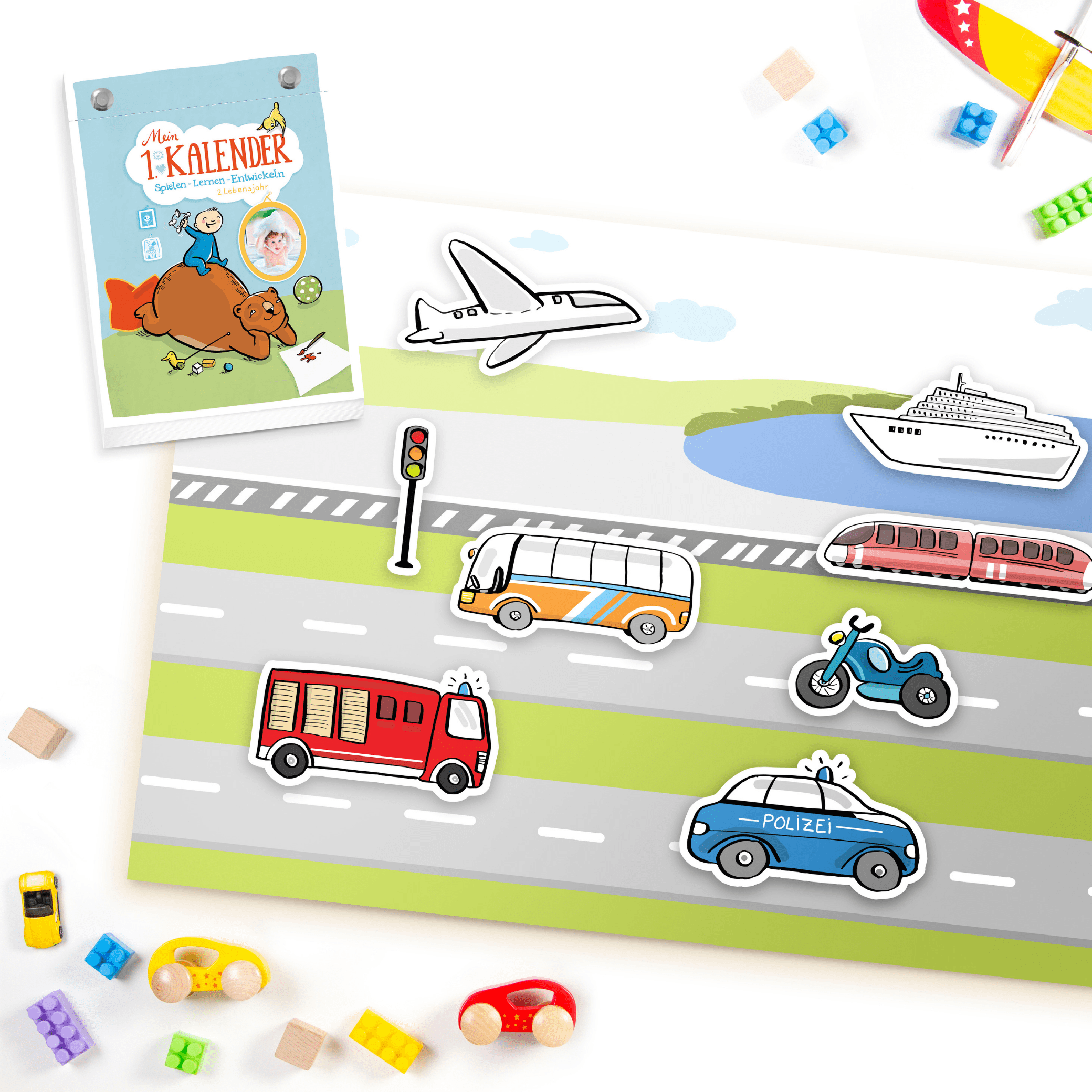 Mein erster Kalender Grau / Junge Mein 1. Kalender ® | Spielen – Lernen – Entwickeln 2. Lebensjahr